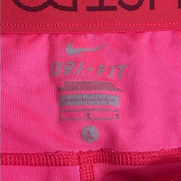 Nike Dri Fit Pink and Orange Cropped Leggings Size Large - Picture 5 of 7